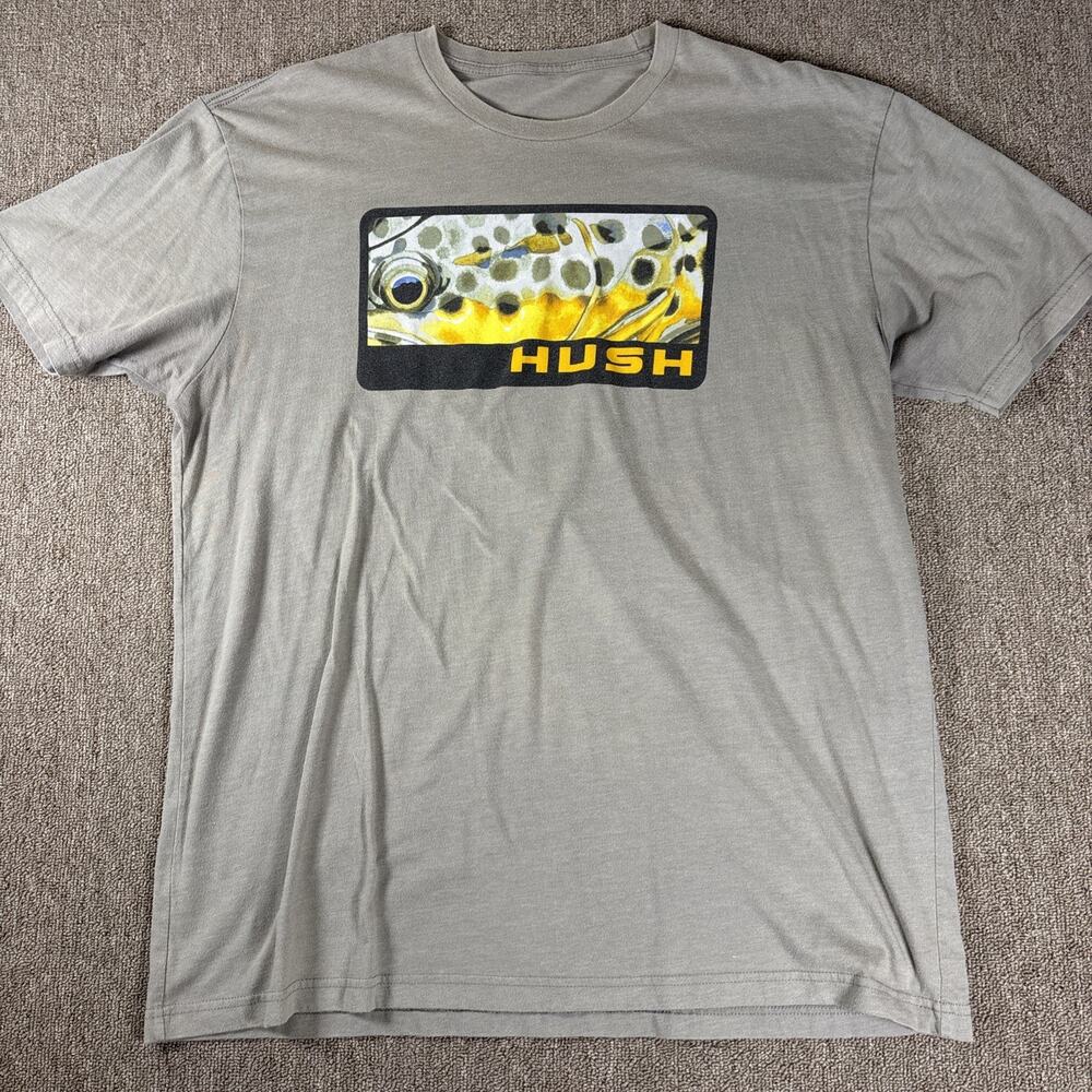Hush Fishing Lures Men’s Graphic T-shirt Olive Green XL